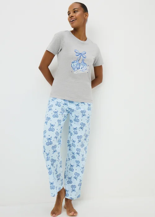 Grey Disco Wide Pyjama Set - Extra small Image 1