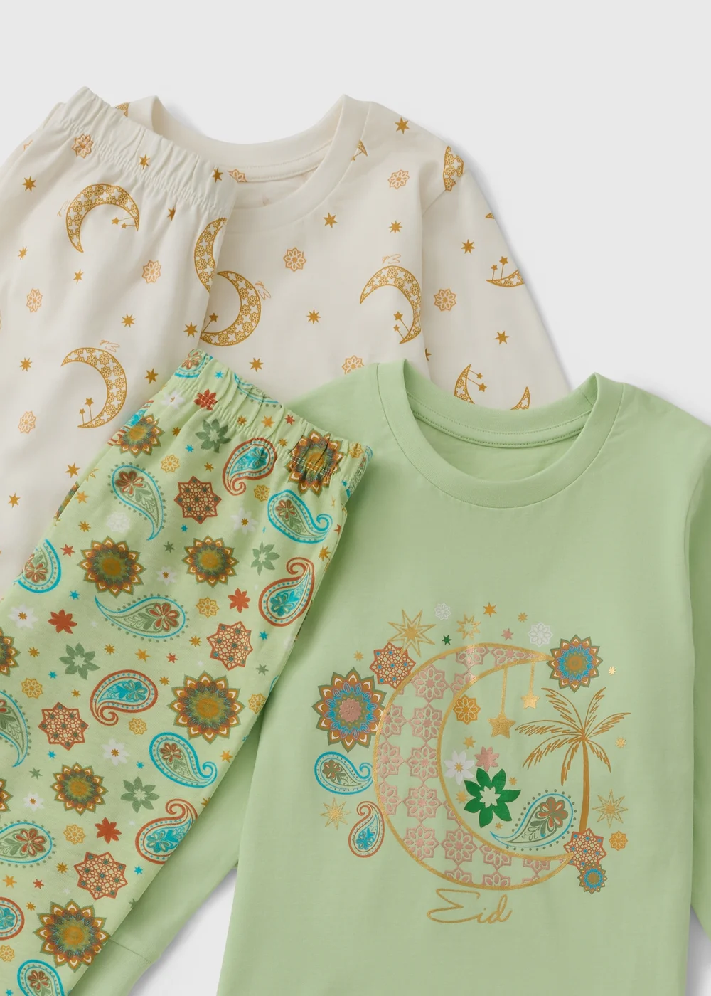 2 Pack Kids Sage Eid Pyjama Sets (1-7yrs) - Age 2 - 3 Years Image 2