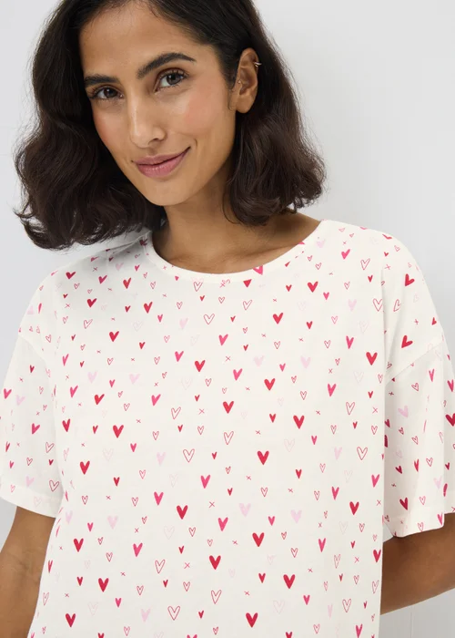 Cream Ditsy Heart Nightie - XXL Image 2
