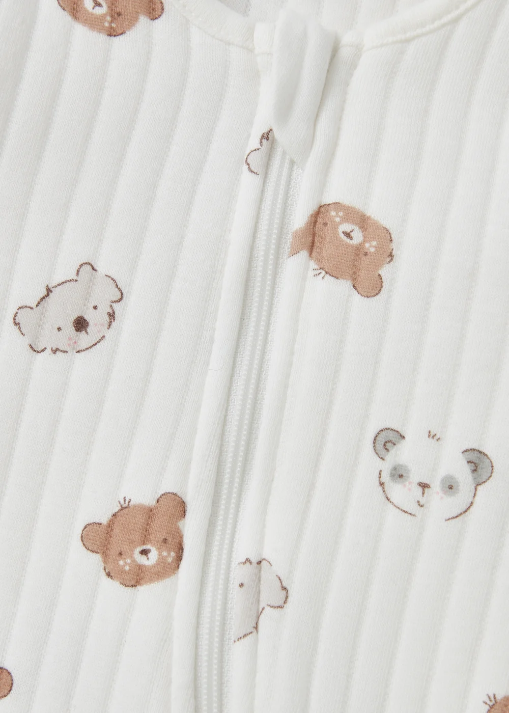 Baby White Bear Wadded Sleepsuit (Newborn-12mths) - Age 0 - 3 Months Image 2