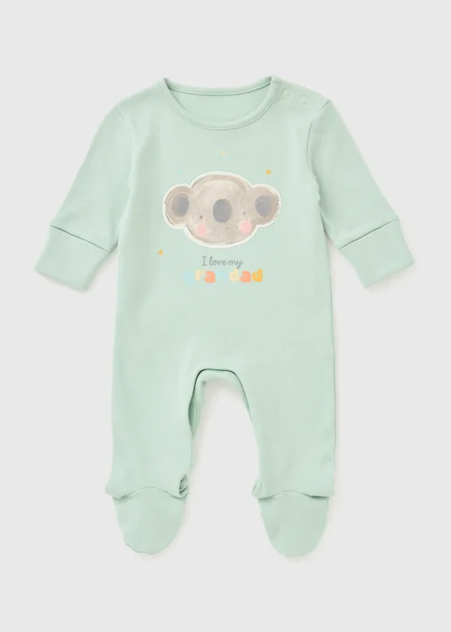 Baby Sage Koala Grandad Sleepsuit (Newborn-18mths) - Age 0 - 3 Months Image 1