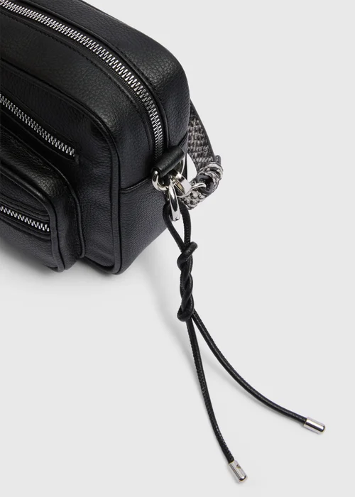 Black Zip Camera Bag - One Size Image 3