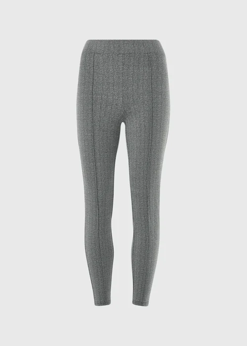 Black Herringbone Leggings - 18 Image 3