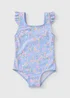 Girls Multicolour Ditsy Floral Swimming Costume (1-7yrs) - 1-1.5 Yrs Image 1