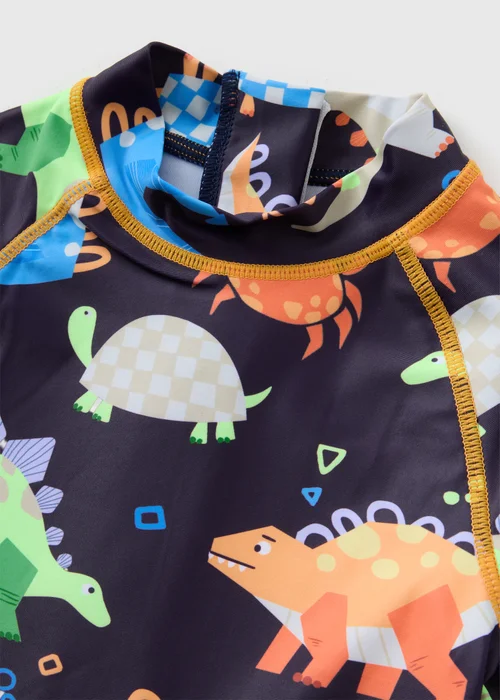 Boys Black Dino Surf Suit (1-7yrs) - 4-5 Yrs Image 2