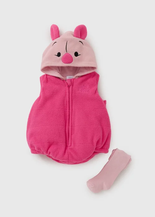 Disney Winnie The Pooh Baby Pink Piglet Padded Suit Set (Newborn-23mths) - 0-3 months Image 1
