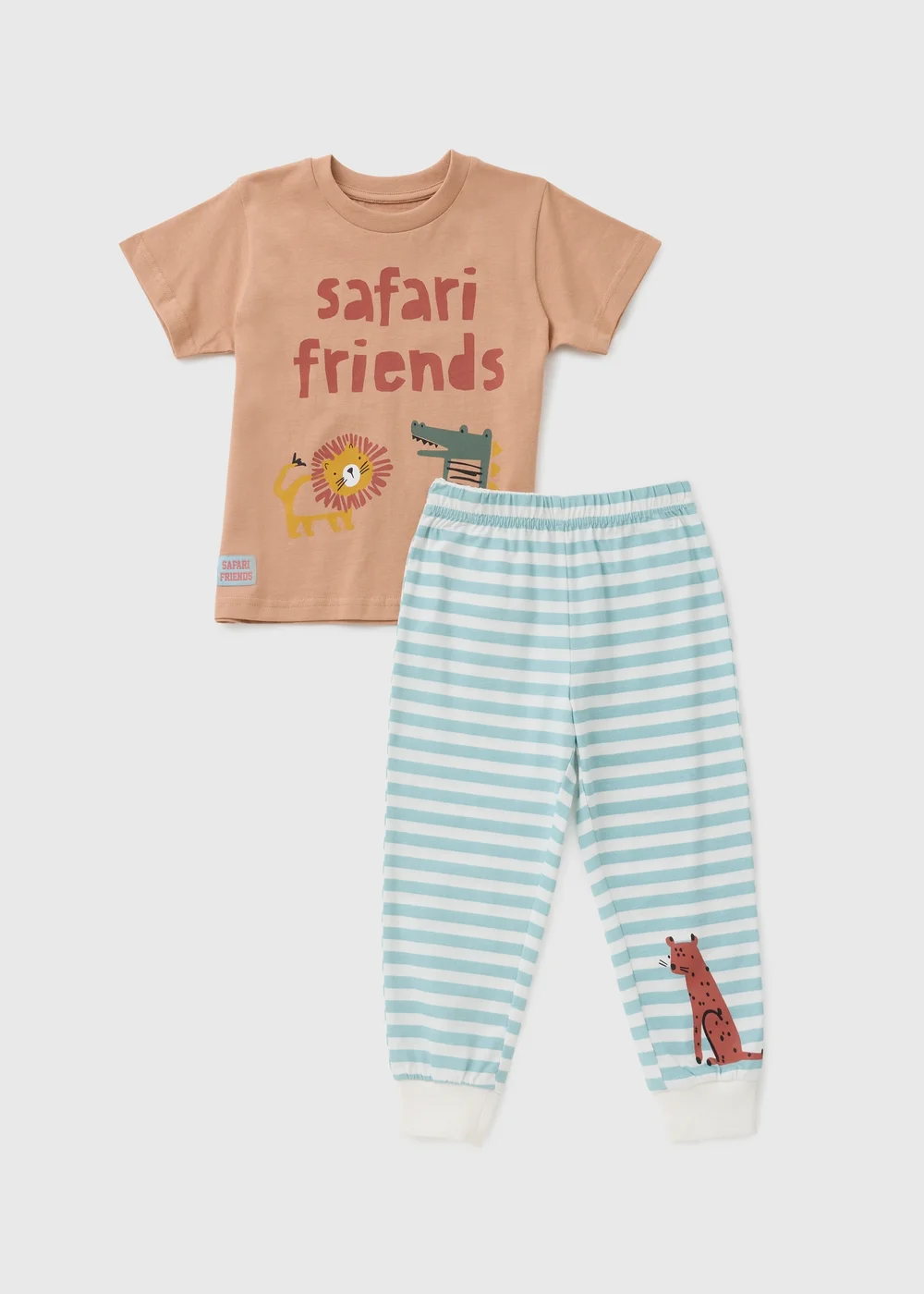 Boys Multicolour Safari Friends Pyjama Set (1-7yrs) - 1 half year to 2 Image 1
