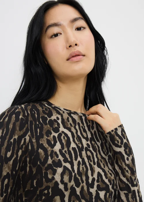 Brown Leopard Print Supersoft Mini Dress - 24 Image 1
