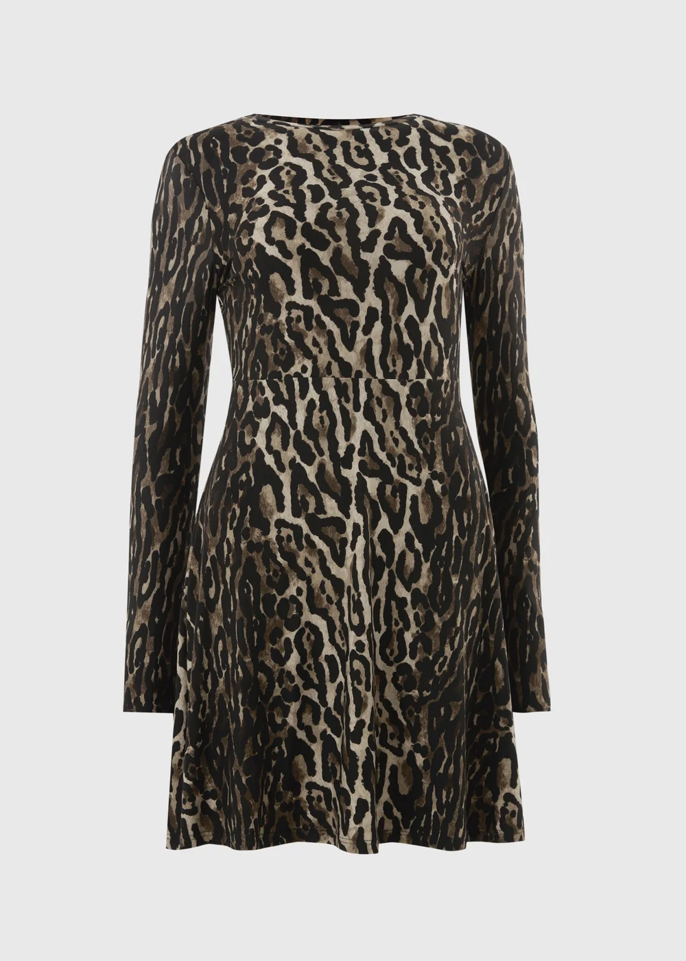 Brown Leopard Print Supersoft Mini Dress - 24 Image 2