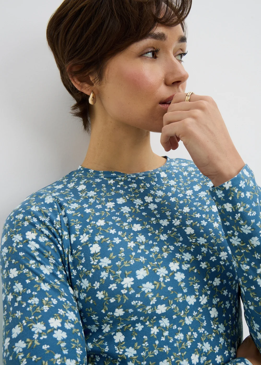 Blue Ditsy Supersoft Mini Dress - 20 Image 1