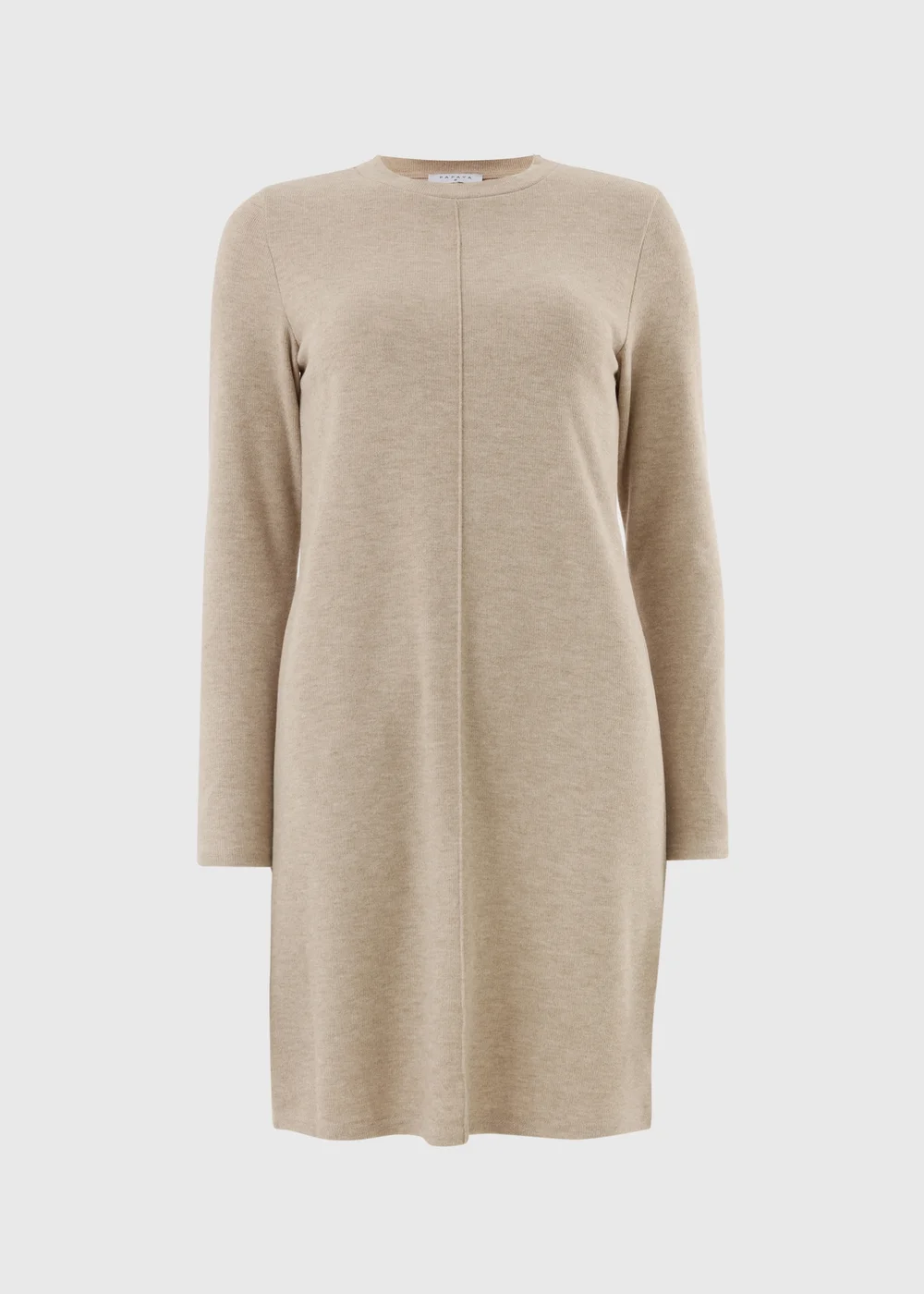 Beige Cosy Mini Dress - 28 Image 3