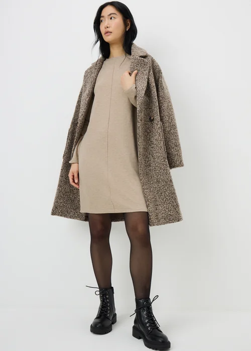 Beige Cosy Mini Dress - 28 Image 1