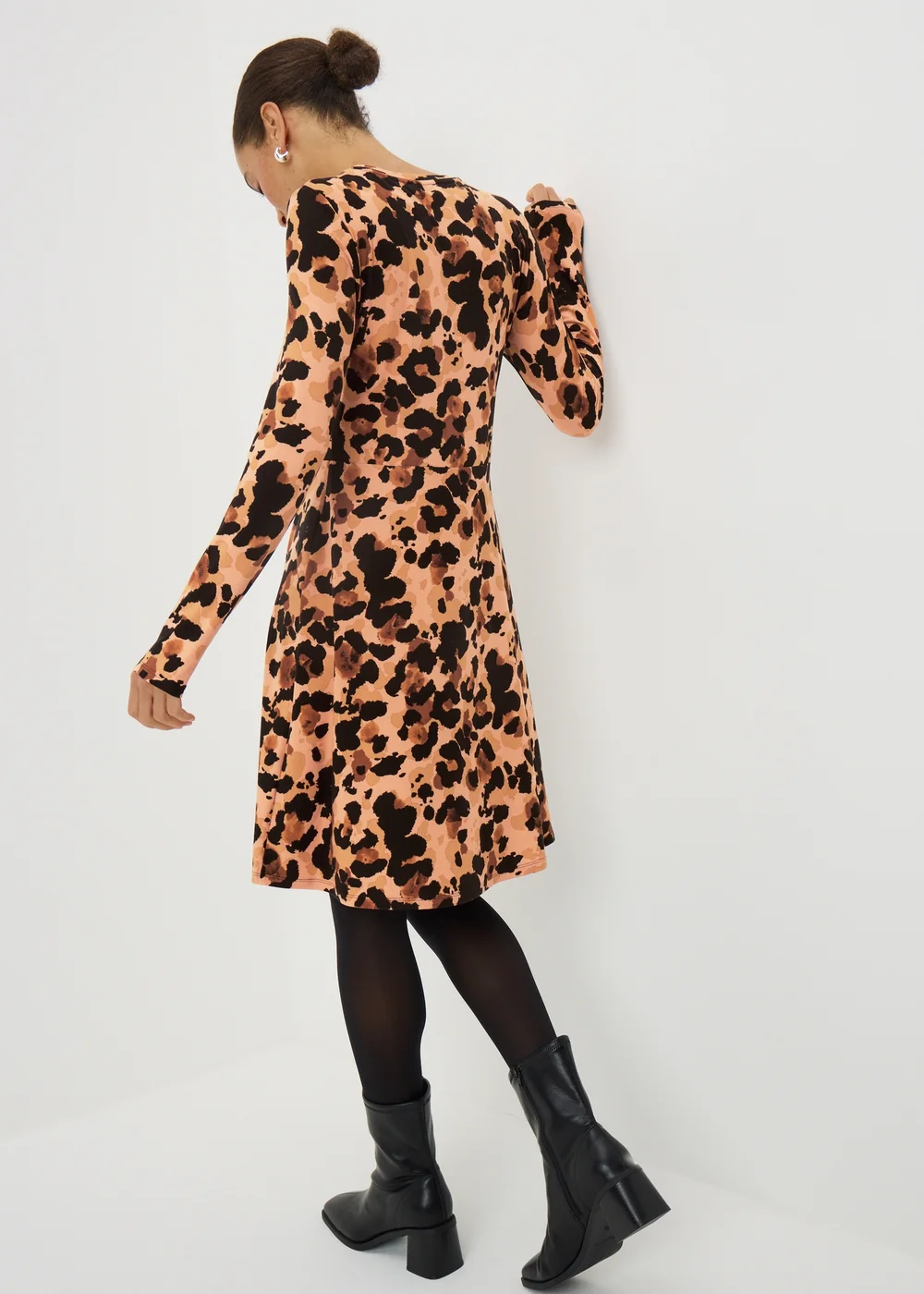 Brown Leopard Print Supersoft Mini Dress - 26 Image 2