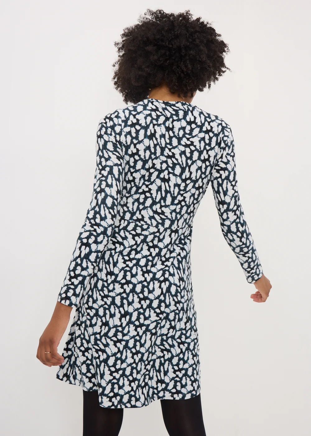 Black Animal Print Supersoft Mini Dress - 26 Image 2