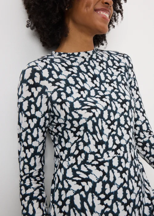 Black Animal Print Supersoft Mini Dress - 26 Image 3