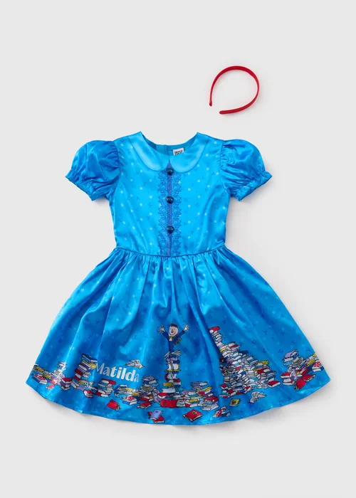 matilda blue dress red ribbon Matilda Costume Blue Dress Red Ribbon