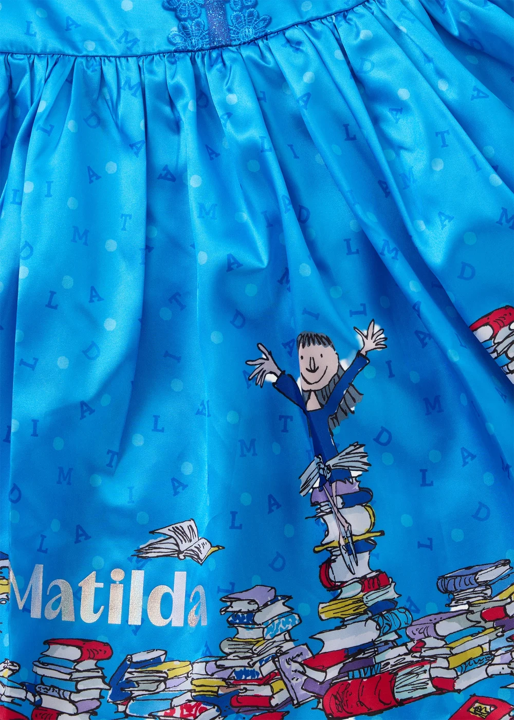 Girls Blue Matilda Costume (3-12yrs) - 3-4 Yrs | Matalan Girls Blue Matilda Costume (3-12yrs) - 3-4 Yrs | Matalan