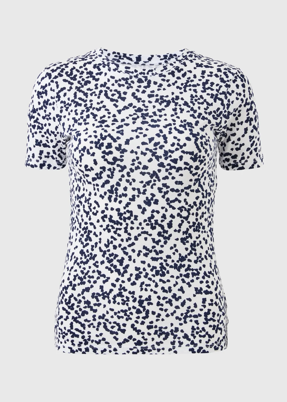 Navy Print Fitted T-Shirt - 28 Image 4