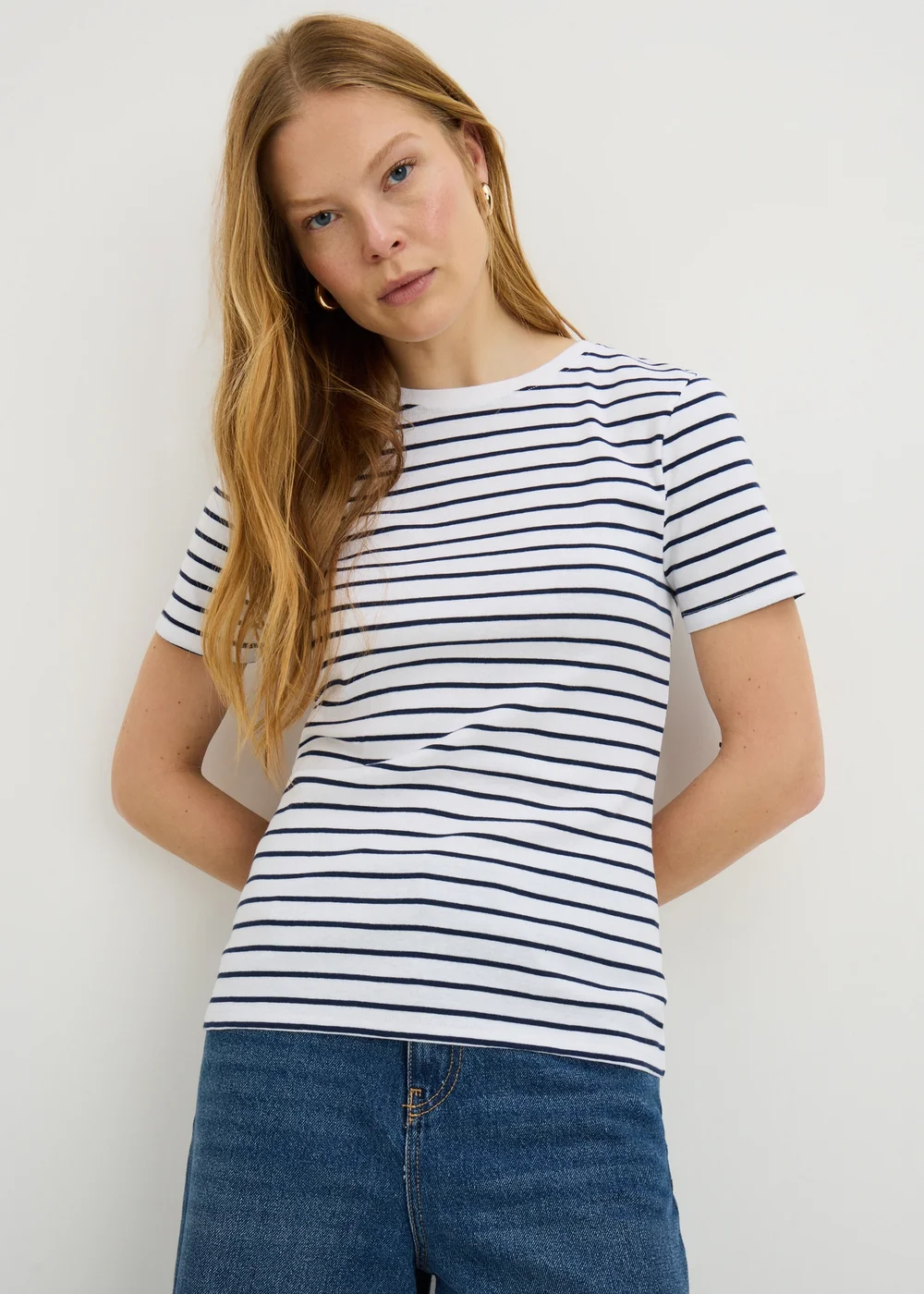 Navy Stripe Fitted T-Shirt - 26 Image 2