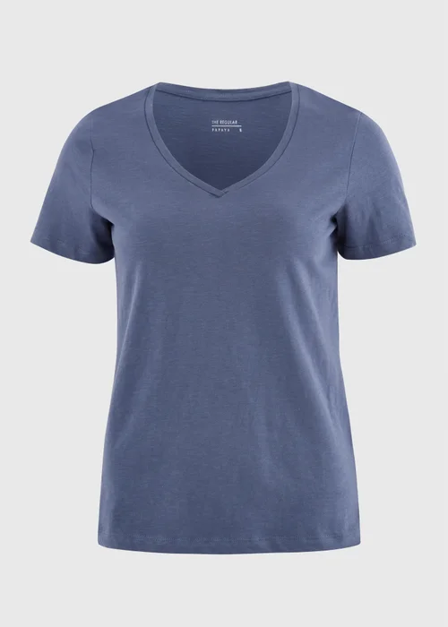 Soft Blue V-Neck T-Shirt - 20 Image 3