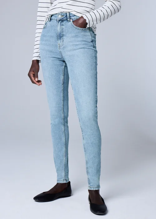 Blue Lightwash April Stretch High Rise Skinny Jeans - 24/L29 Image 3