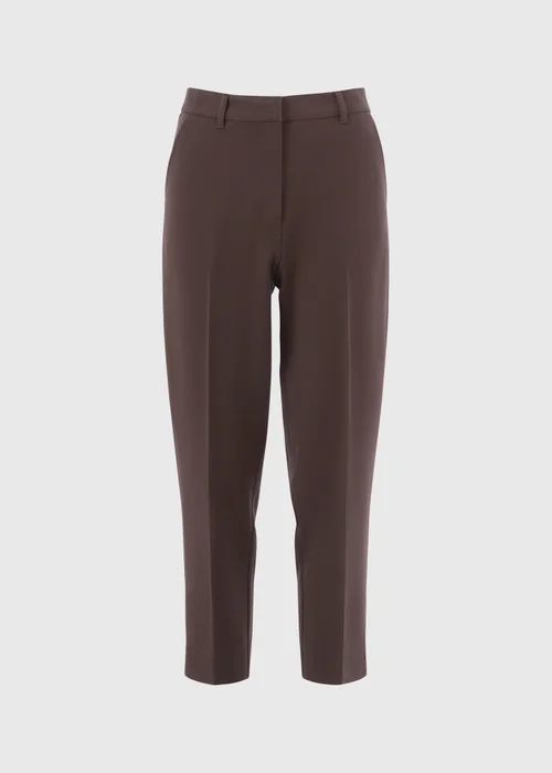 Et Vous Long Chocolate Brown Tapered Trousers - 8/L33 Image 4