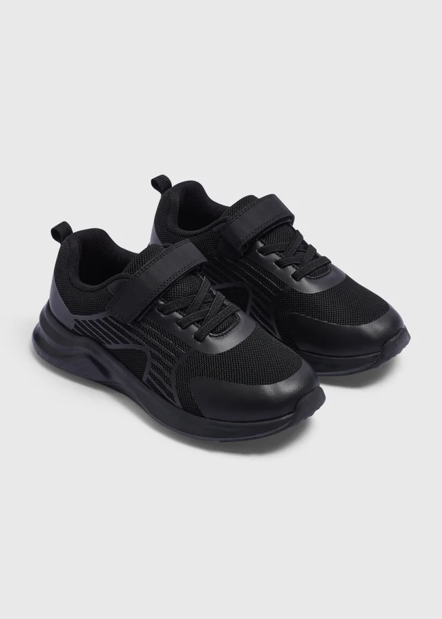 Kids Black Sport Trainers (Younger 10-Older 6)