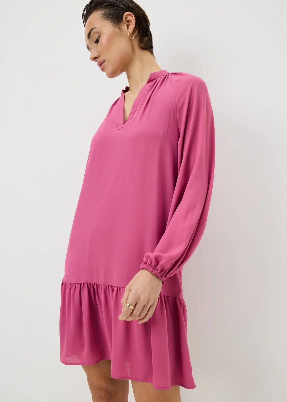 Pink Popover Mini Dress - 8 Image 1