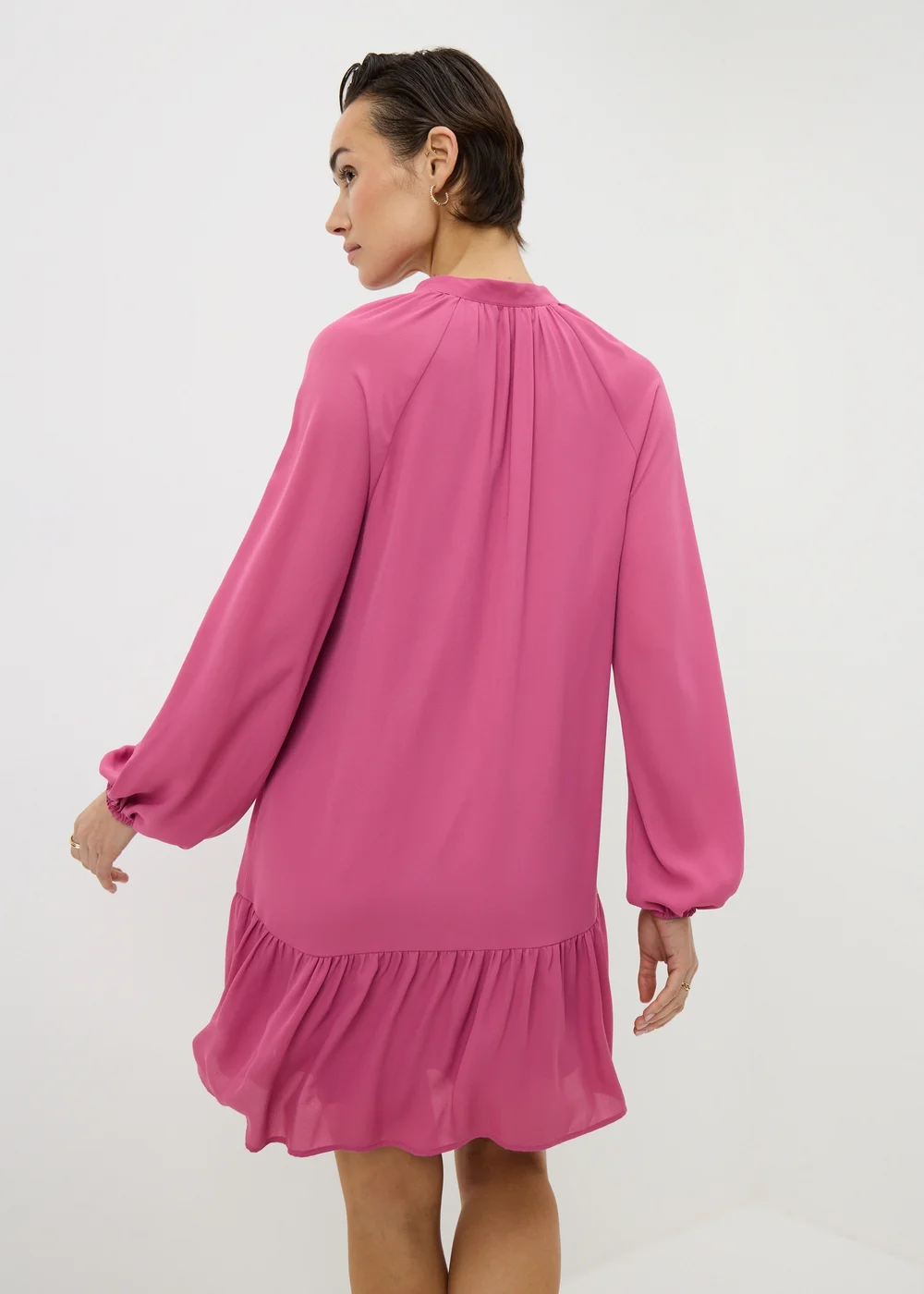 Pink Popover Mini Dress - 8 Image 3