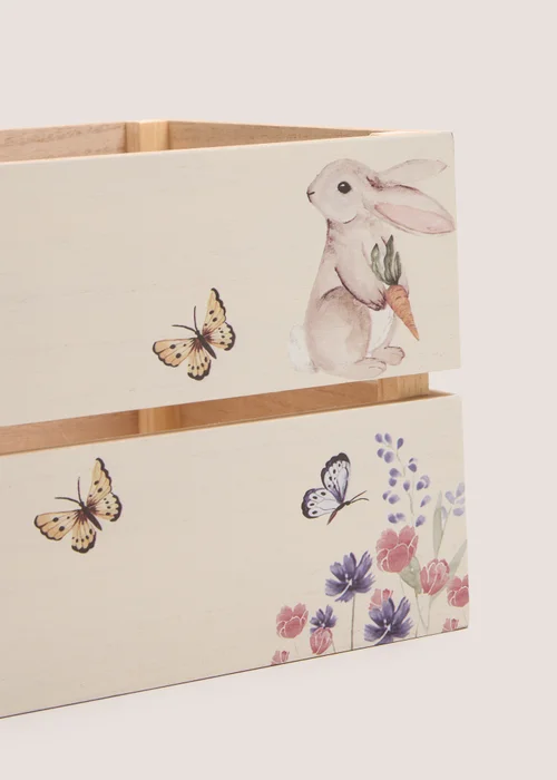 Cream Bunny Floral Crate Image 2