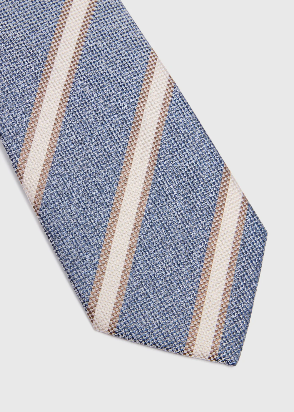 Taylor & Wright Blue Stripe Tie - One Size Image 2