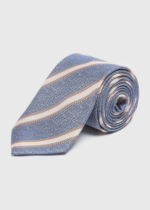 Taylor & Wright Blue Stripe Tie - One Size Image 1
