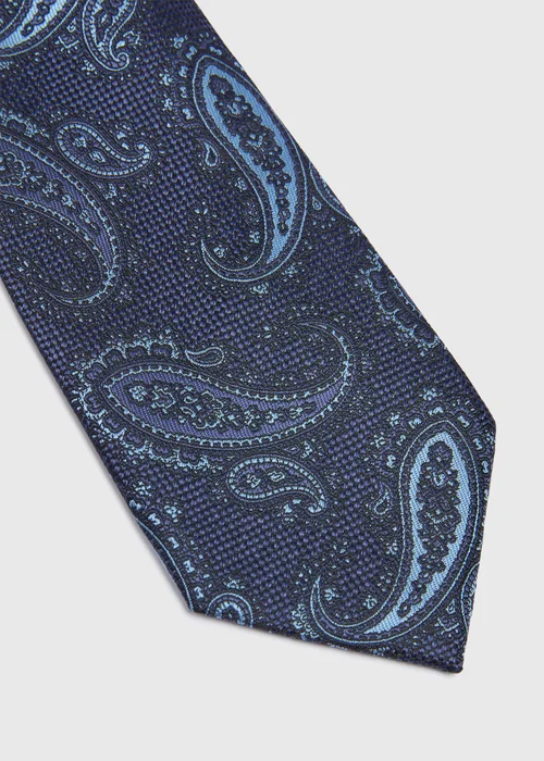 Taylor & Wright Navy Paisley Tie - One Size Image 2