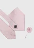 Taylor & Wright Pink Floral Tie, Pocket Square & Pin Set - One Size Image 2
