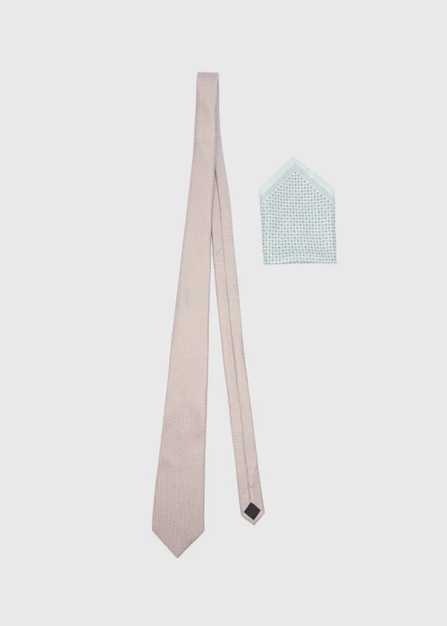 Taylor & Wright Stone Geometric Tie & Pocket Square Set - One Size Image 1