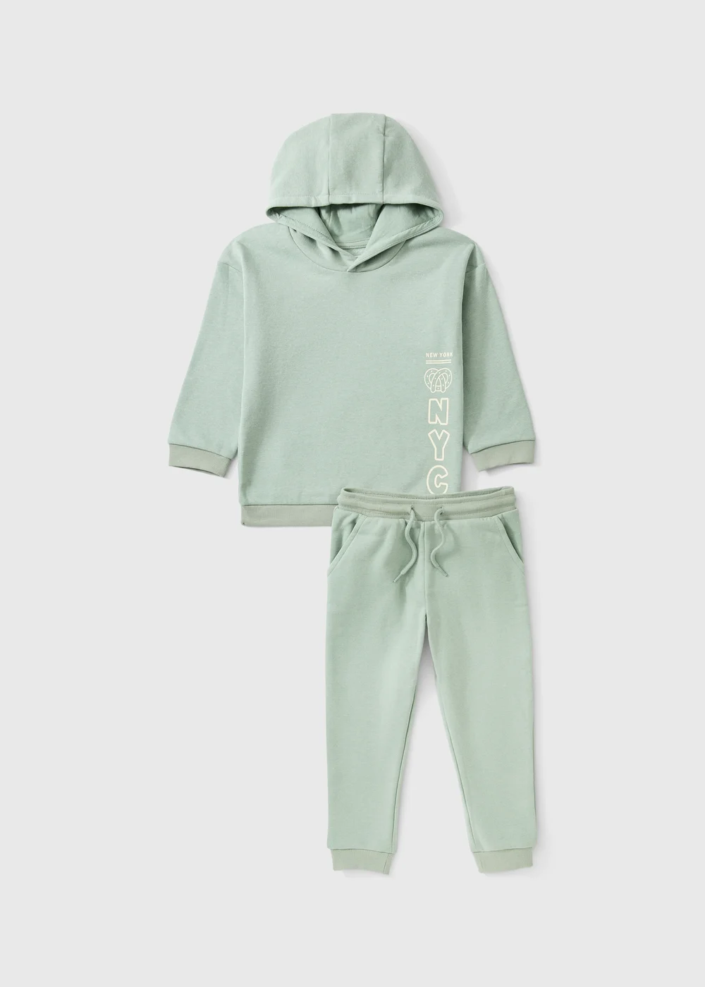Sage Green Hoodie & Jogger Set (1-7yrs) - 1-1.5 Yrs Image 1
