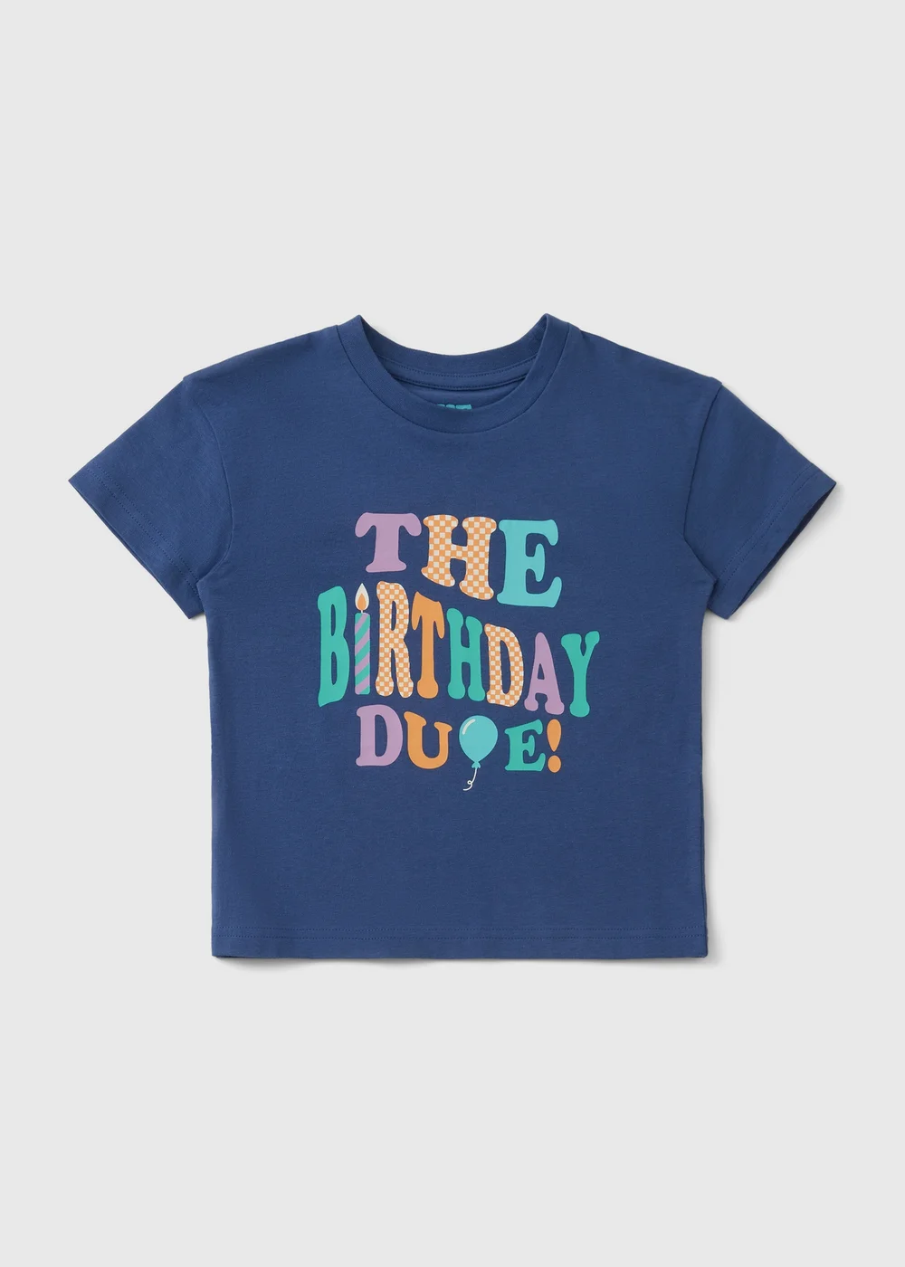 Boys Navy Birthday Dude T-Shirt (1-7yrs) - 1.5-2 Yrs Image 1