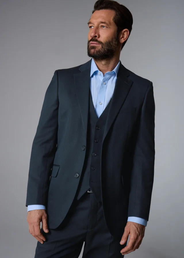 Taylor & Wright Albury Navy Birdseye Regular Fit Suit Jacket