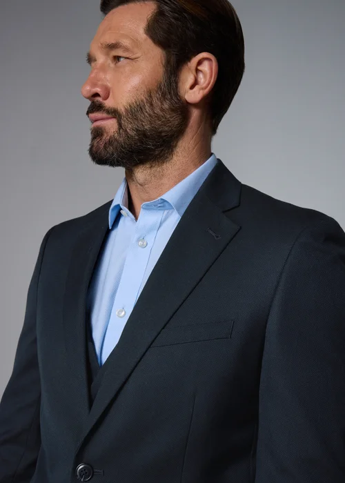 Taylor & Wright Albury Navy Birdseye Regular Fit Suit Jacket - 38 Chest Short Image 3