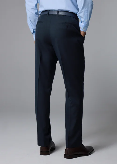 Taylor & Wright Albury Navy Birdseye Regular Fit Suit Trousers - 32 Waist 29 Leg Image 2