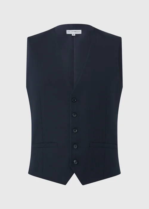 Taylor & Wright Albury Navy Birdseye Regular Fit Suit Waistcoat - Extra small Image 5