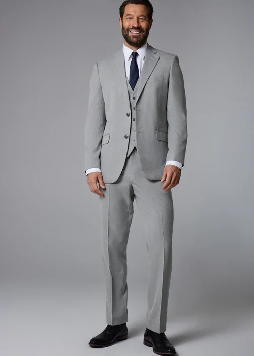 Taylor & Wright Ashford Grey Birdseye Regular Fit Suit Jacket - 38 Chest Short Image 1