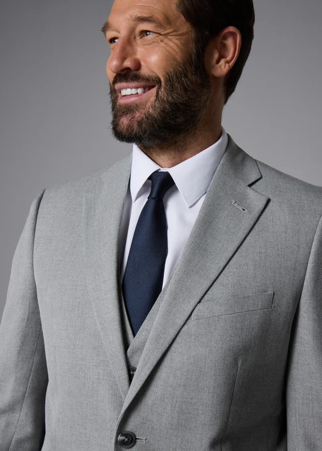 Taylor & Wright Ashford Grey Birdseye Regular Fit Suit Jacket