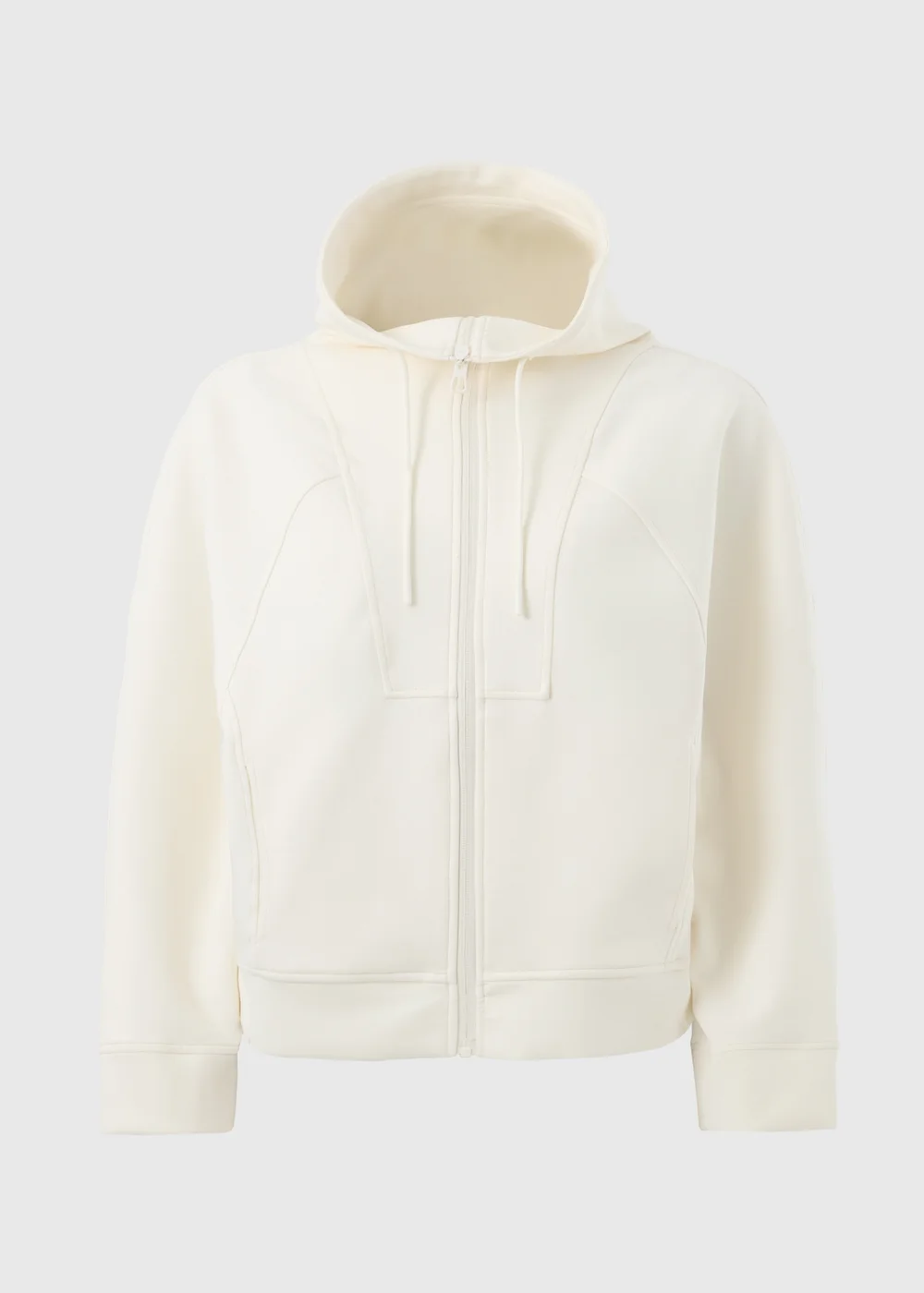 Souluxe Cream Funnel Neck Zip Up Hoodie - S Image 4