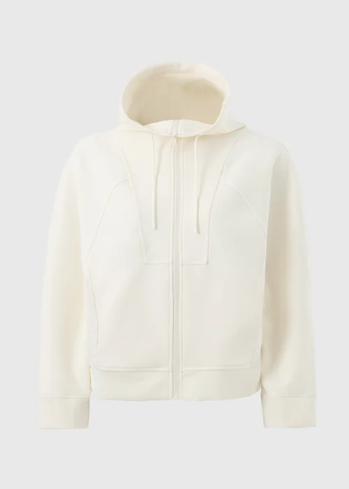 Souluxe Cream Funnel Neck Zip Up Hoodie - S Image 4