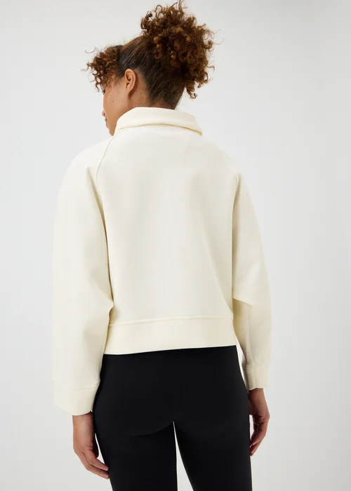 Souluxe Cream Funnel Neck Zip Up Hoodie - S Image 2