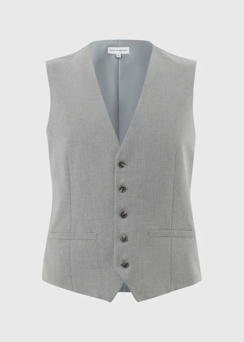 Taylor & Wright Ashford Grey Birdseye Regular Fit Suit Waistcoat - XS Image 5