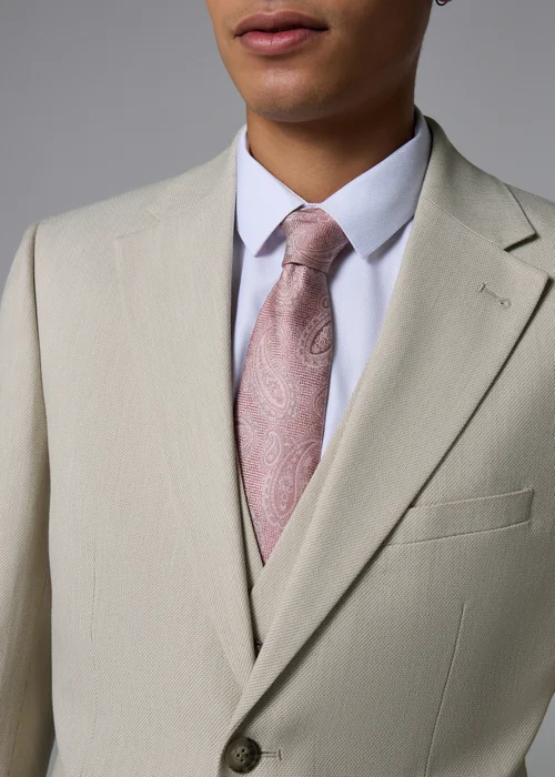 Taylor & Wright Fairmont Stone Texture Slim Fit Suit Jacket - 42 Chest Long Image 3