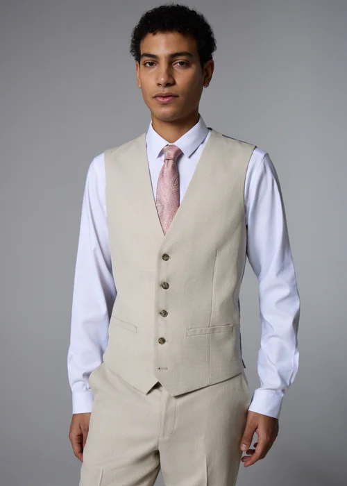 Taylor & Wright Fairmont Stone Texture Suit Waistcoat - Medium Image 2