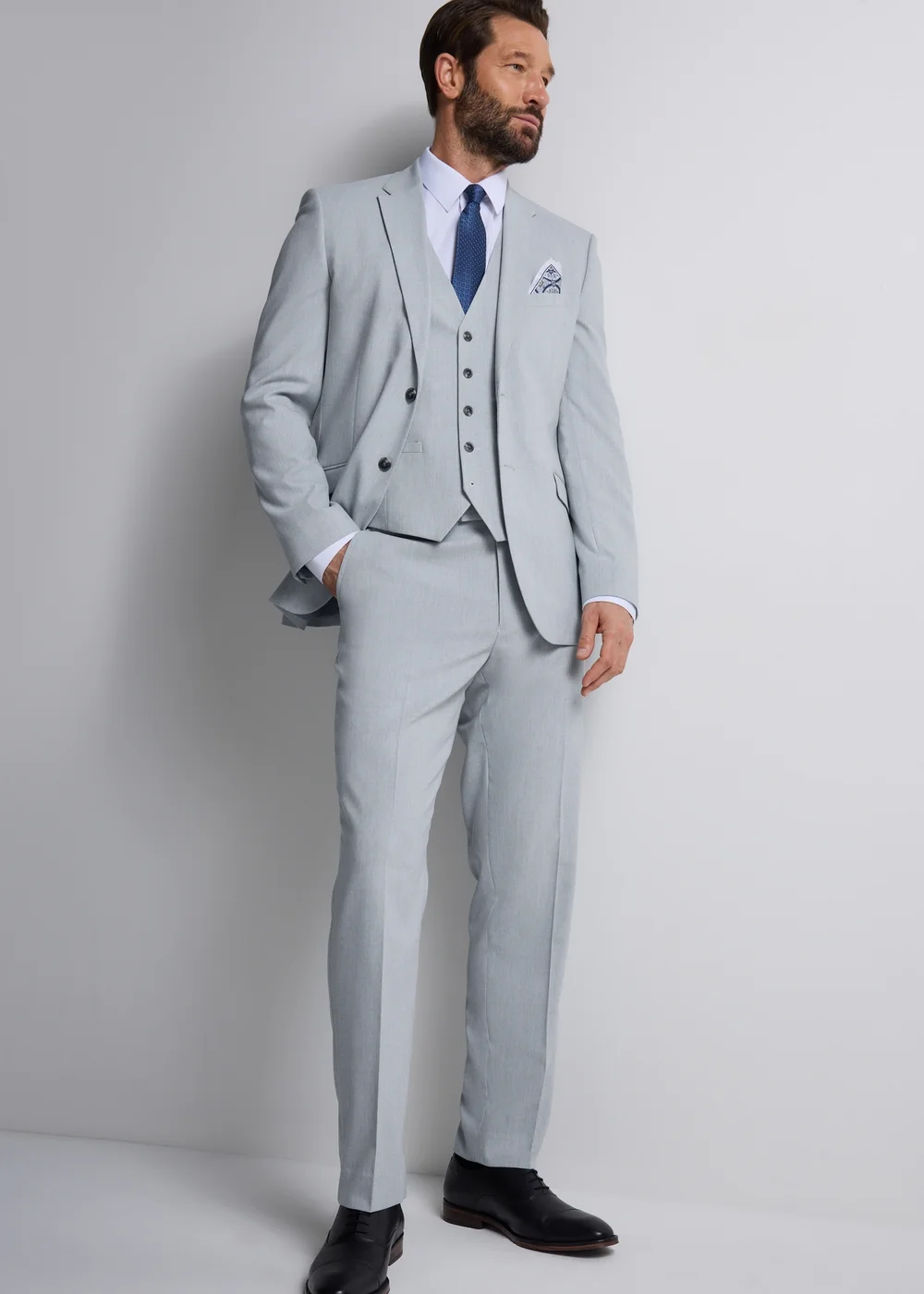 Taylor & Wright Dalton Grey Tailored Fit Suit Jacket - 52 Chest Short Image 2
